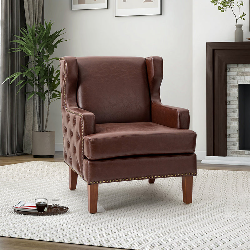 Baptiste Vegan Leather Armchair