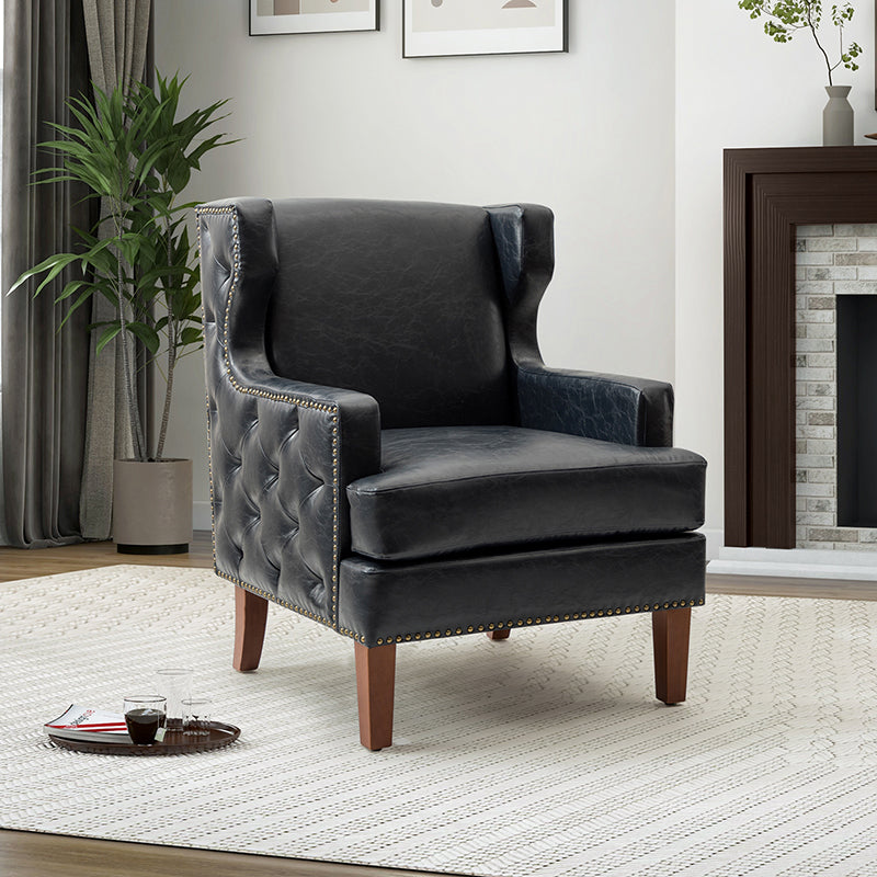 Baptiste Vegan Leather Armchair