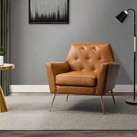 Raelynn Vegan Leather Armchair - Hulala Home