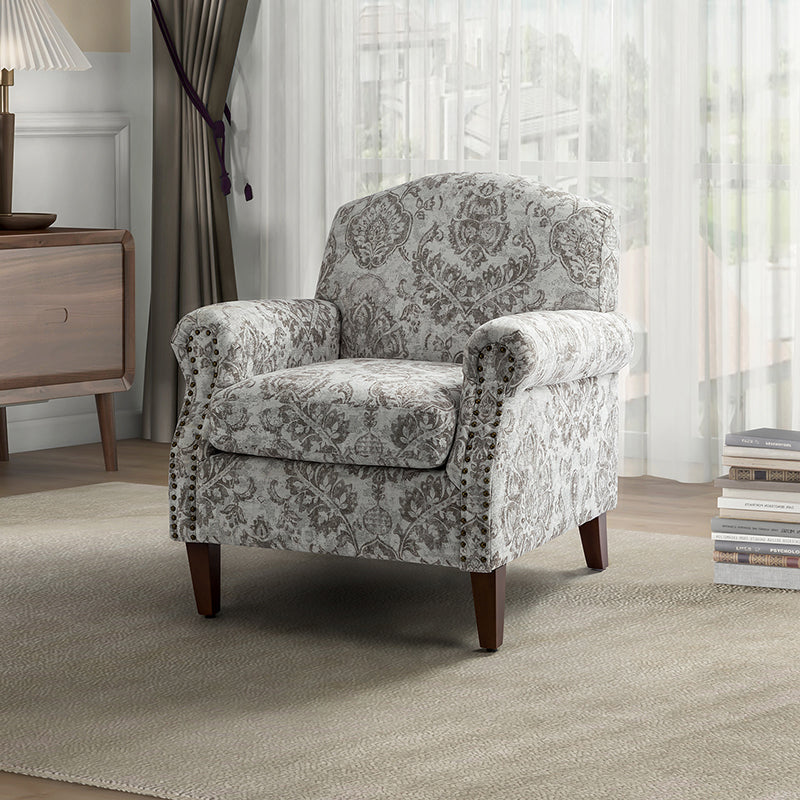 Matteo Upholstered Armchair with Nailhead Trim