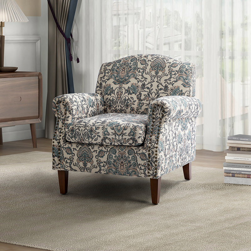 Matteo Upholstered Armchair with Nailhead Trim