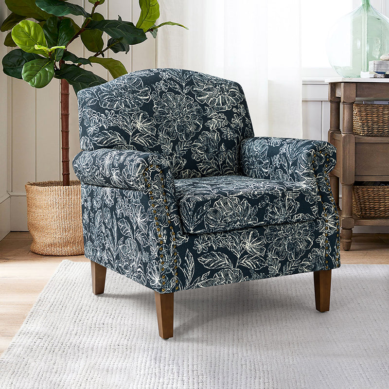Matteo Upholstered Armchair with Nailhead Trim