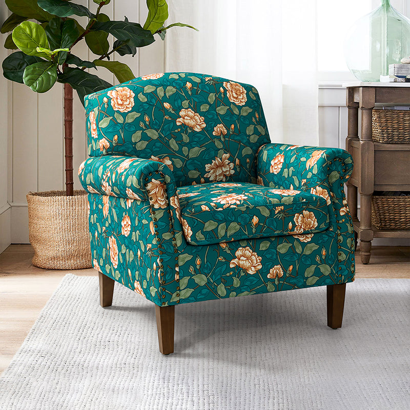 Matteo Upholstered Armchair with Nailhead Trim
