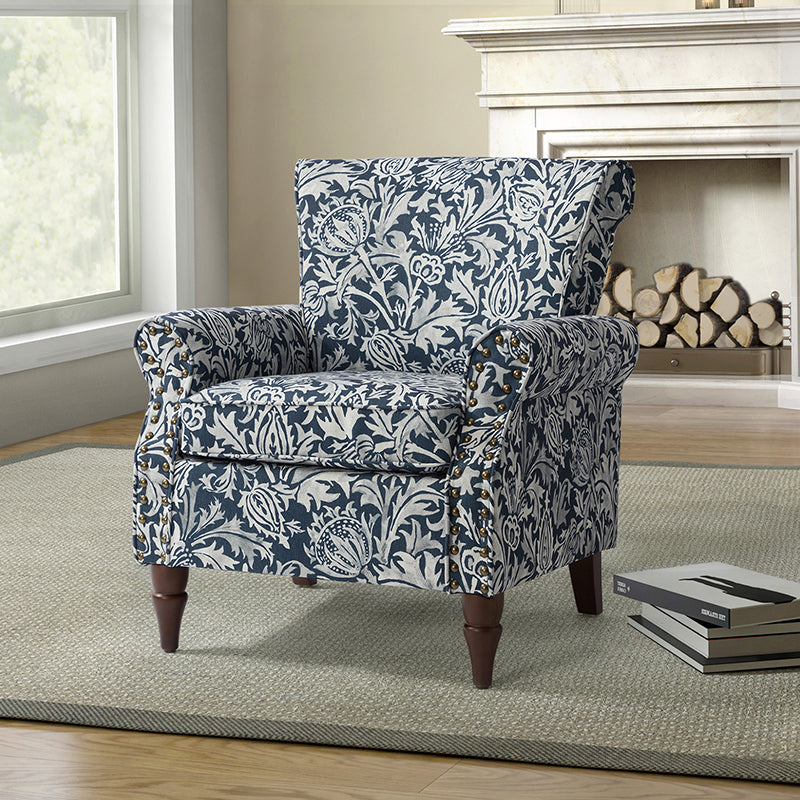 Artemisa Modern Floral Pattern Upholstered Armchair