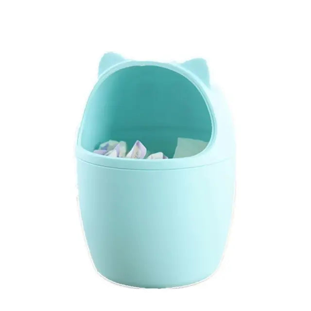 Cartoon Trash Bin Cartoon Trash Bin Desktop Tissue Barrel Desktop Trash Can Storage Box Cute Trash Can Cute Pencil Holder