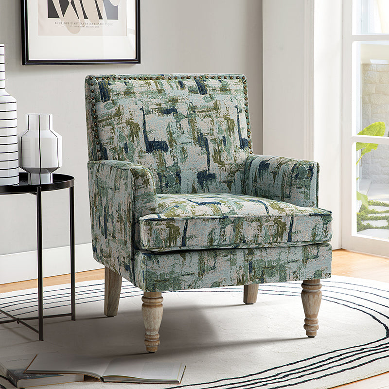 Augustus Upholstered Armchair with Nail-Head Trim