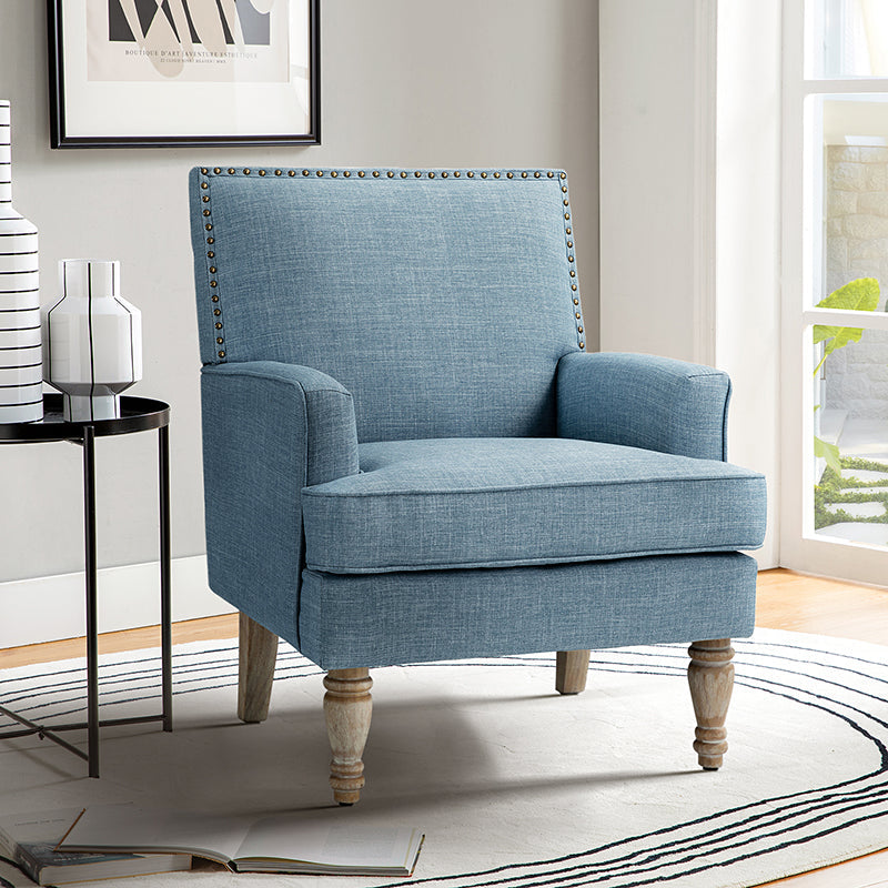 Augustus Upholstered Armchair with Nail-Head Trim