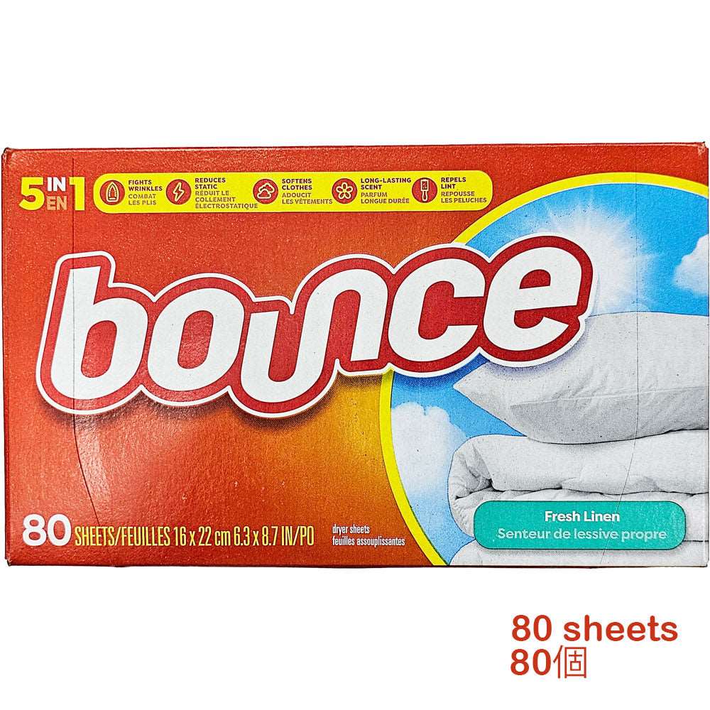Bounce - Fabric Softener Dryer Sheets Fresh Linen 80 count