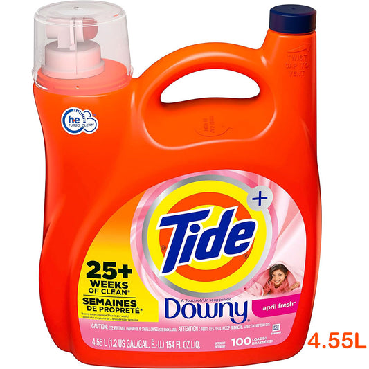 Tide X Downy Laundry Liquid Detergent, April Fresh 4.55L