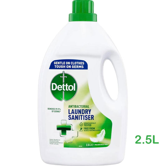 Dettol - Antibacterial Laundry Sanitiser 2.5L Fragrance free Exp: 11/2024