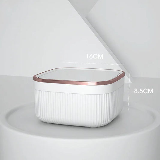 Mini Small Waste Bins Desktop Garbage Basket Home Table Plastic Trash Can Office Supplies Small Dustbins Sundries Barrel Box Waste Bins