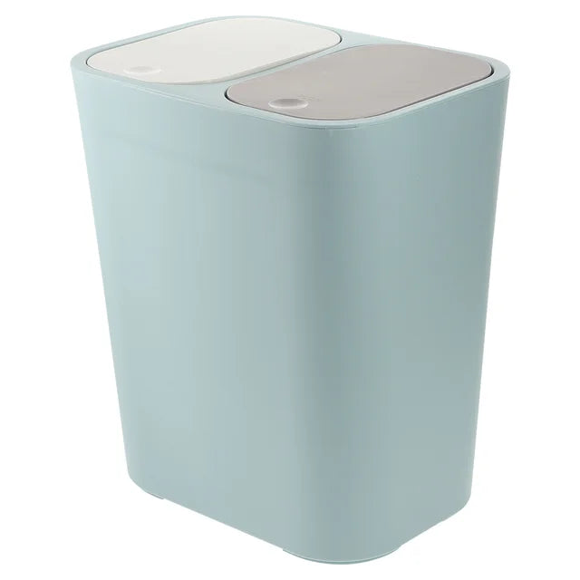 Trash Can Trash Barrel Dual Compartment Garbage Can Trash Bin for Kitchen Office