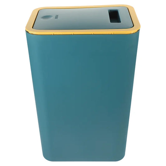 Trash Can with Lid Kitchen and Bathroom Slit Press type Storage Bucket Office Slim Bin Litter Household Reusable