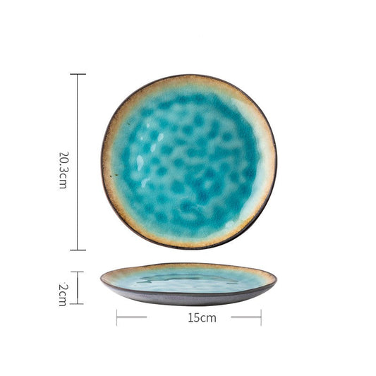 Retro Shaped Ceramic Bowls And Plates