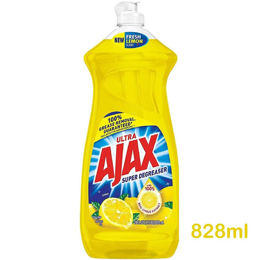 AJAX -  Dishwashing Liquid Super Degreaser Lemon 828ml