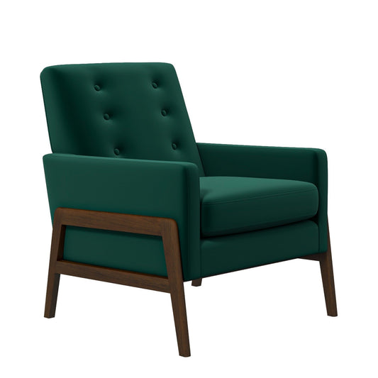 Stella Lounge Chair (Emerald Green Velvet)