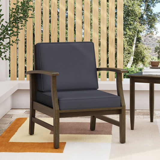 Perla Club Chair, Dark Gray