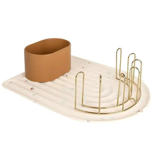 Boon - ARC Silicone Baby Bottle Drying Rack, Boho Beige