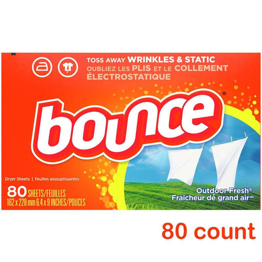 Bounce - Fabric Softener Dryer Sheets Outdoor Fresh 80 count