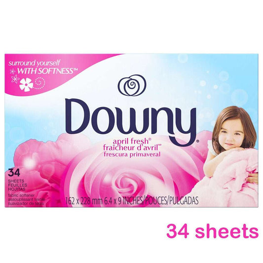 Downy - Fabric Softener Dryer Sheets, April Fresh, 34 sheets