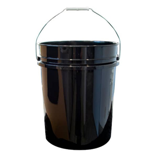 Black 5 Gal. Heavy Duty Plastic Pail with Reinforced Rim 10-Pack