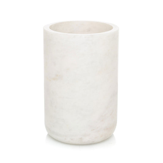 Large White Marble Holder / Bottle Chiller