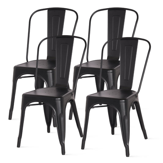 Metropolis Metal Side Chair,Set of 4