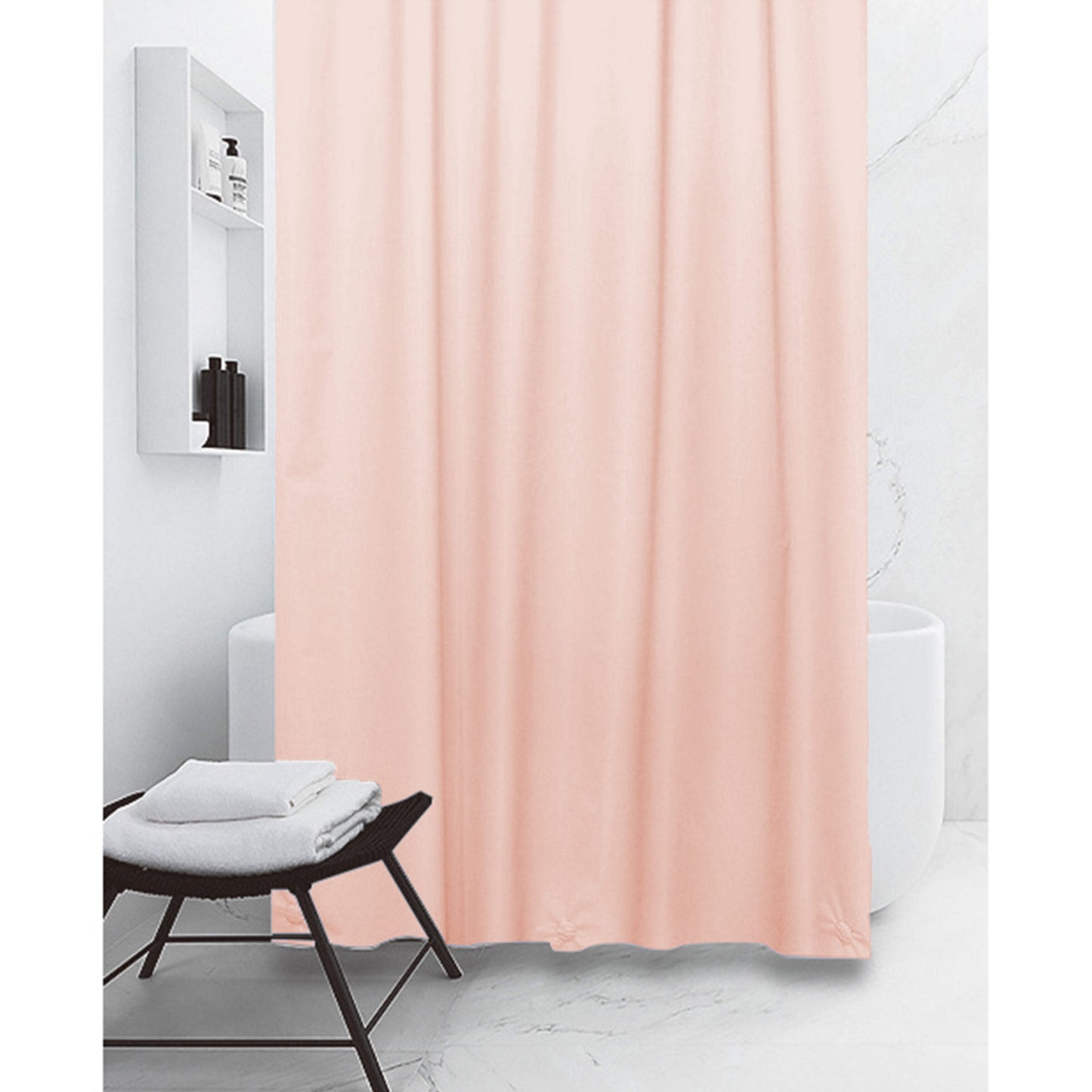 My Store PEVA Shower Curtain Liner 12 Metal Grommets, Blush, 70x72 Inches