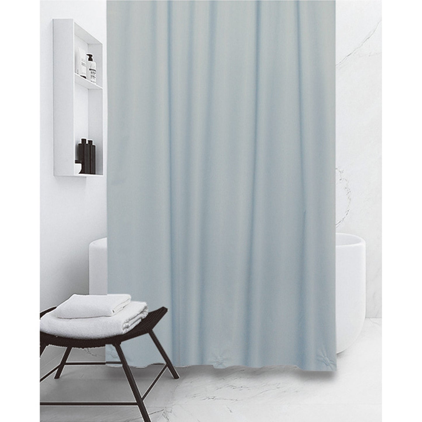 My Store PEVA Shower Curtain Liner 12 Metal Grommets, Grey, 70x72 Inches