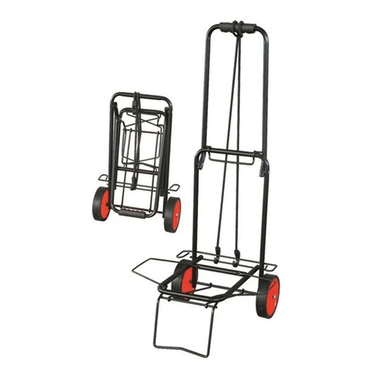 My Store Easy Folding Portable Metal Luggage Cart with Wheels, 14x12x34 Inches