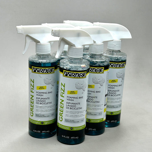 PEDRO'S 6-PACK! Green Fizz Foaming Bike Wash 16 fl oz (New)