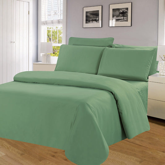 Winston 6 Piece Microfiber Wrinkle Free Sheet Set, Green, King
