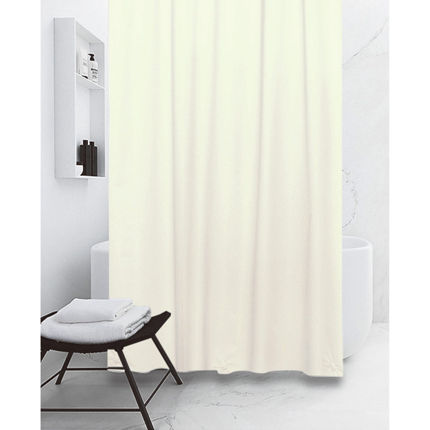 My Store PEVA Shower Curtain Liner 12 Metal Grommets, Beige, 70x72 Inches