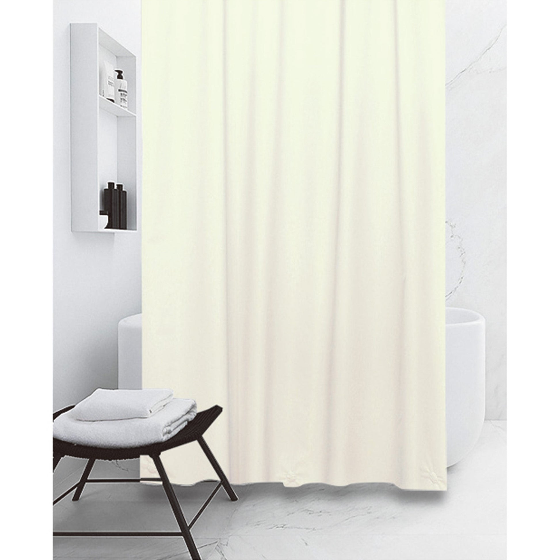 My Store PEVA Shower Curtain Liner 12 Metal Grommets, Beige, 70x72 Inches