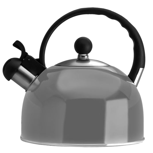 My Store Stainless Steel Whistling Tea Kettle, Gray, 2.5 Liters
