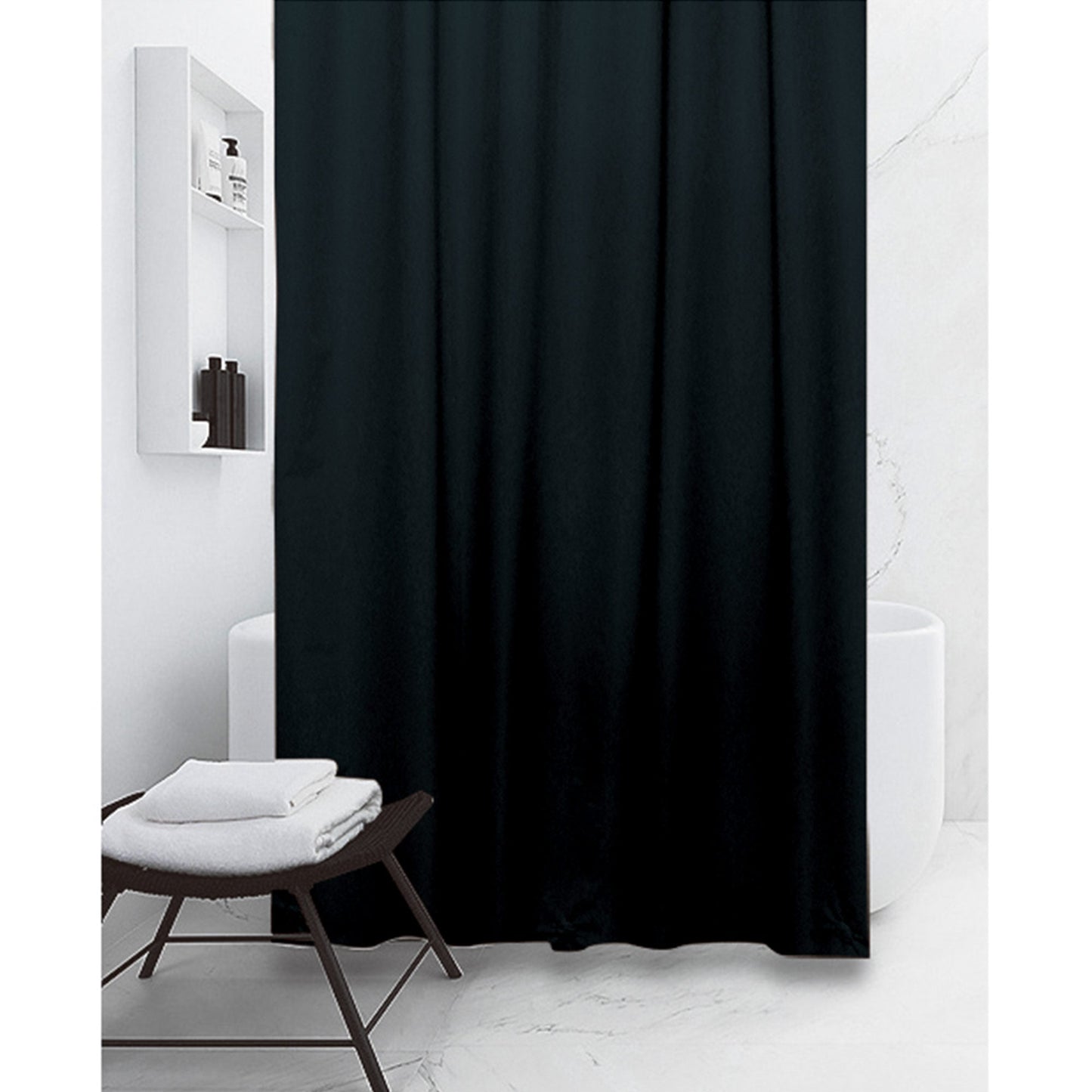 My Store PEVA Shower Curtain Liner 12 Metal Grommets, Black, 70x72 Inches