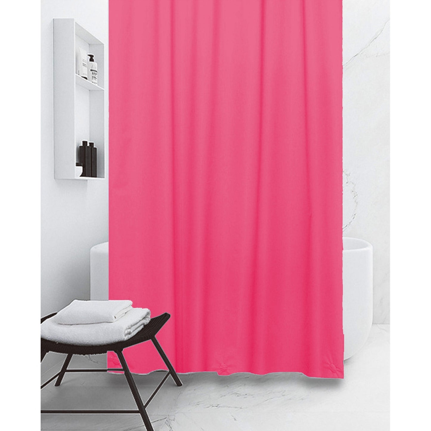 My Store PEVA Shower Curtain Liner 12 Metal Grommets, Bright Rose, 70x72 Inches