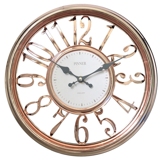 My Store Round Electroplated Analog Wall Clock, Rose Gold, 12 Inches