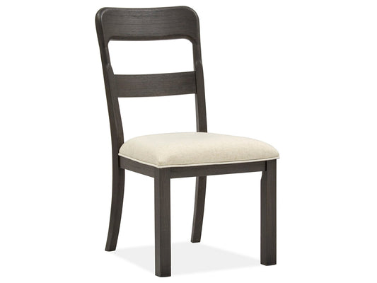 Mynette 2 Wood Dining Side Chairs with Upholstered Seat