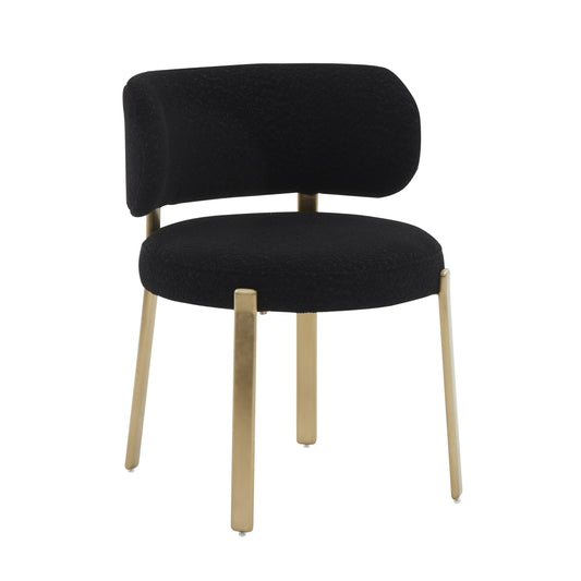 Vesper Margaret Black Boucle Dining Chair