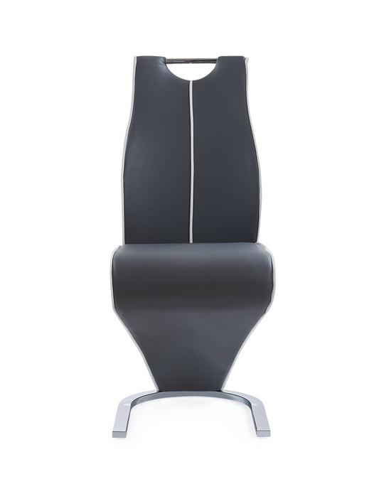 Rodanthe 2 Dark Grey White Dining Chairs