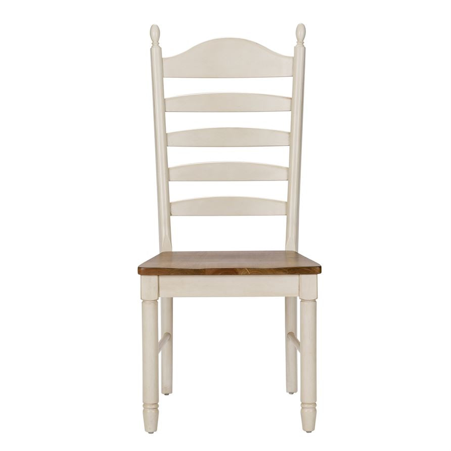 Yasmine 2 Honey Cream Ladder Back Side Chairs