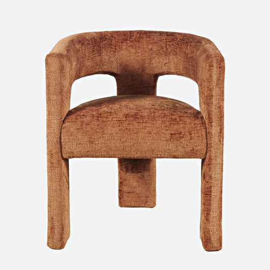 Stoneforge Rust Upholstered Sculpture Armchair