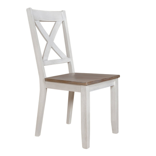 Theon 2 White X Back Side Chairs