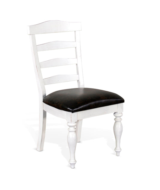 Zen 2 Off White Dark Brown Mahogany Chairs