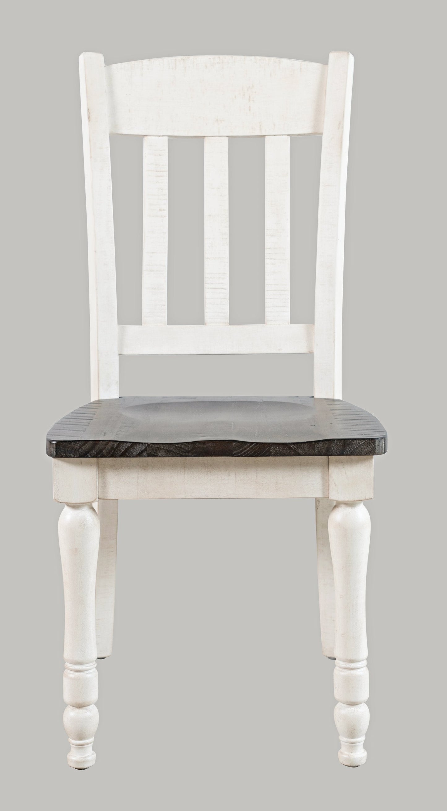 Canopy 2 Vintage White Slatback Dining Chairs