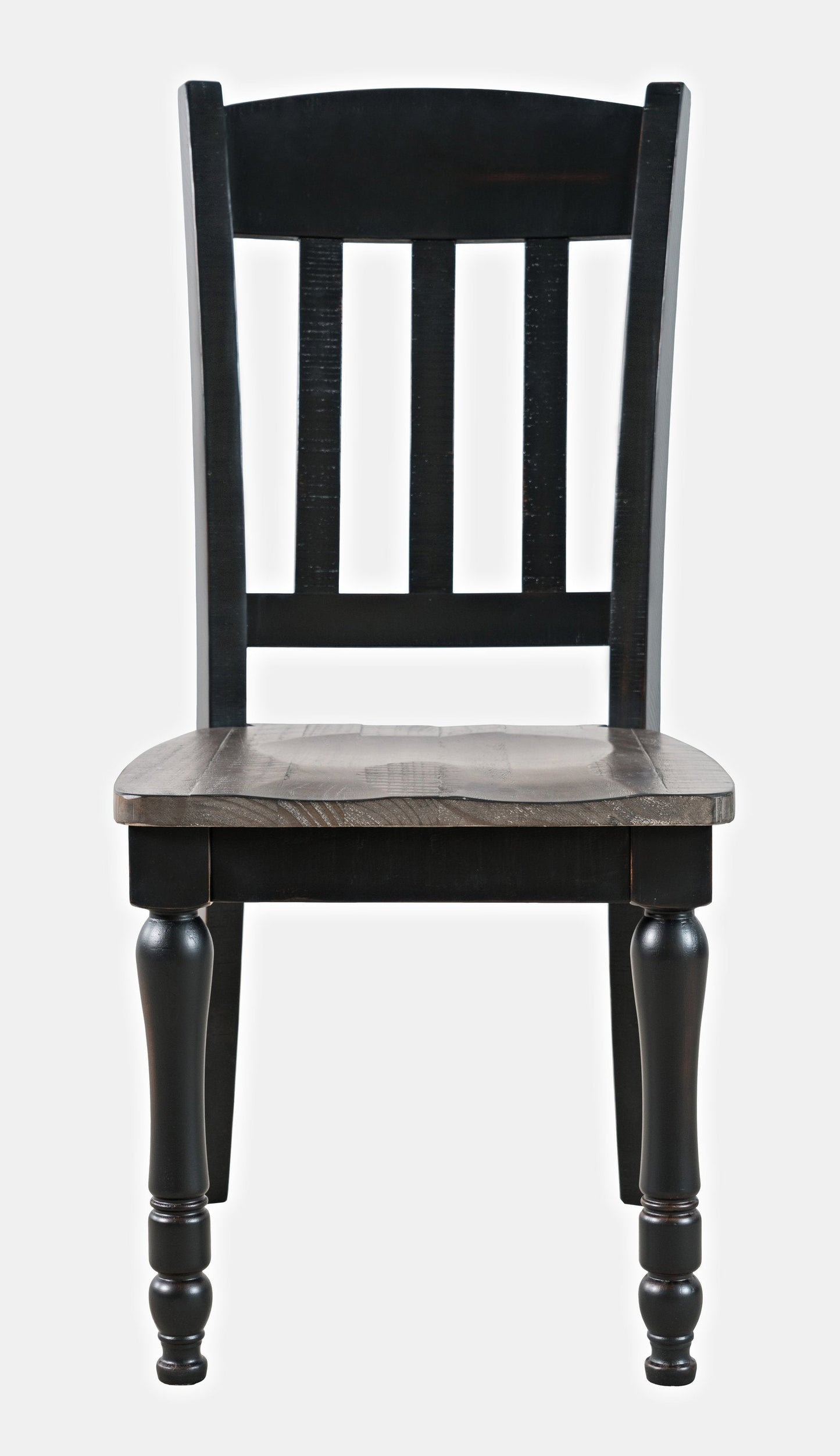 Canopy 2 Vintage Black Slatback Dining Chairs