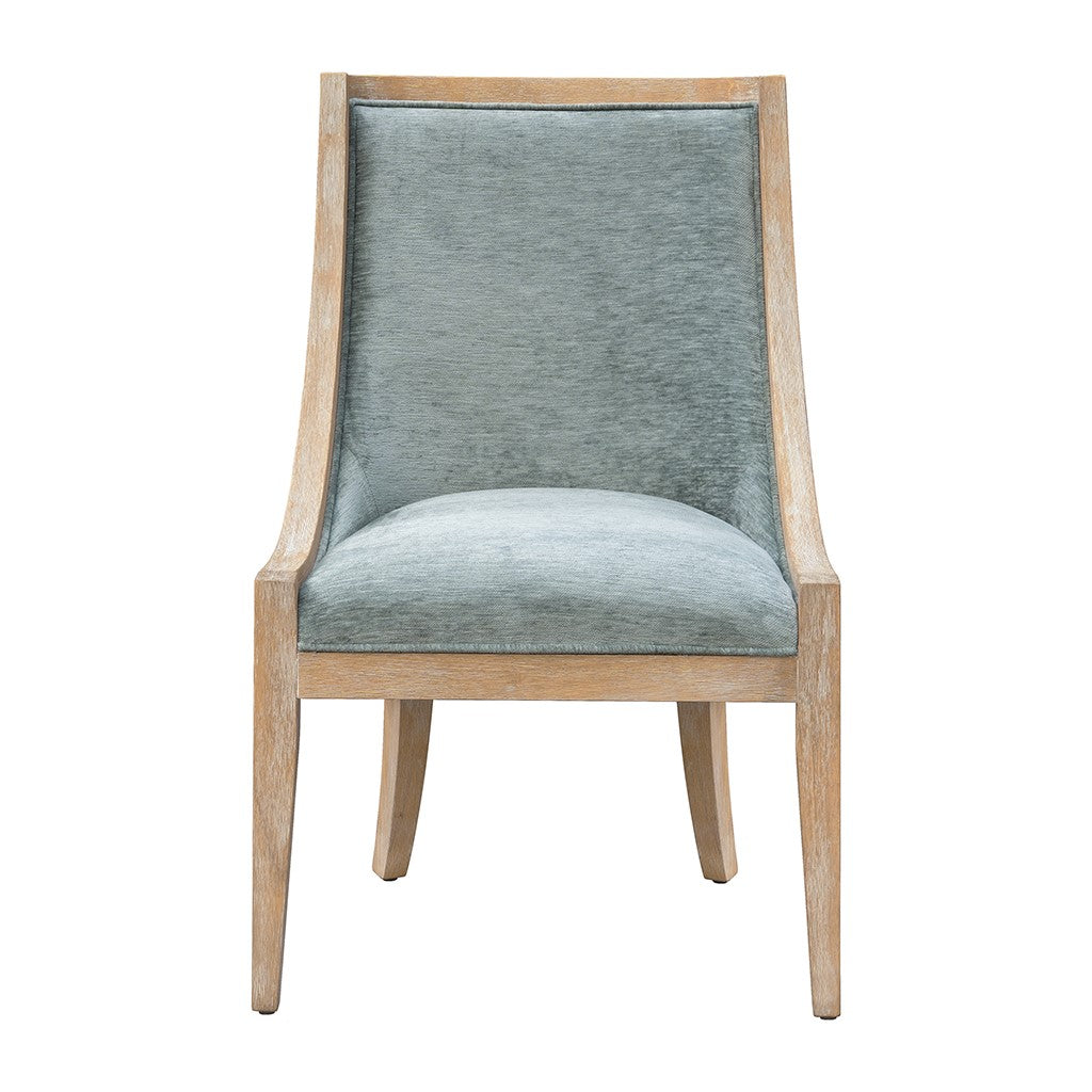 Zenithal Soft Green Dining Chair With Nailhead Trim