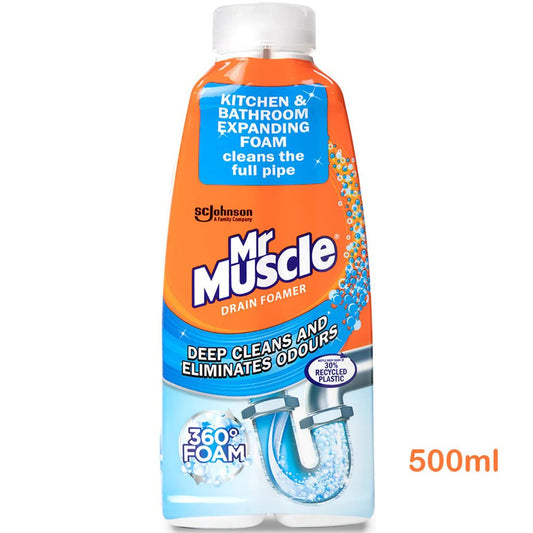 Mr Muscle - Drain Foamer Pipe Cleaner for Kitchen & Bathroom 500ml