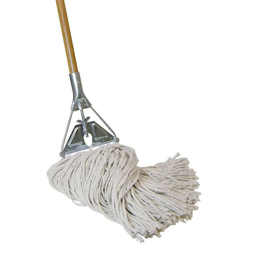 Angle Broom Built-in Scraper Blade Heavy Duty Fiberglass Handle
